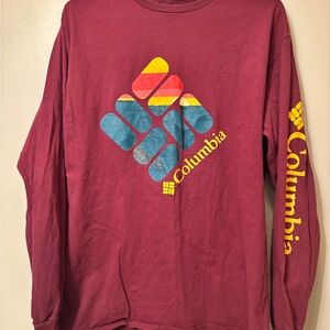 Columbia Burgundy Long Sleeve Top